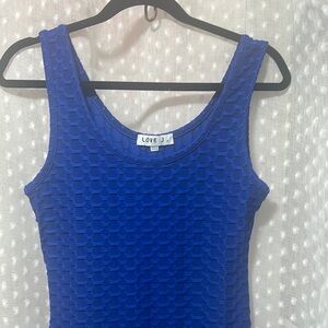 Love J Royal Blue Textured Mini Dress